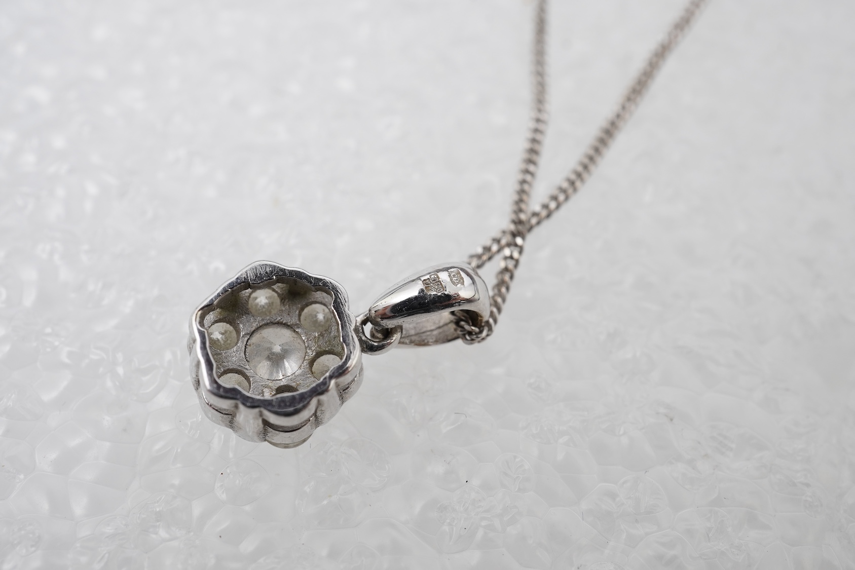 A diamond pendant